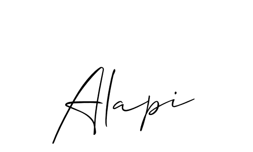 Make a beautiful signature design for name Alapi. With this signature (Allison_Script) style, you can create a handwritten signature for free. Alapi signature style 2 images and pictures png