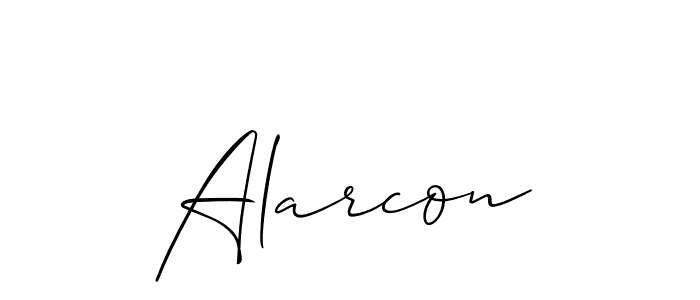 Alarcon stylish signature style. Best Handwritten Sign (Allison_Script) for my name. Handwritten Signature Collection Ideas for my name Alarcon. Alarcon signature style 2 images and pictures png