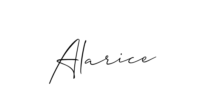 How to make Alarice signature? Allison_Script is a professional autograph style. Create handwritten signature for Alarice name. Alarice signature style 2 images and pictures png