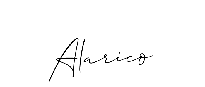 How to make Alarico signature? Allison_Script is a professional autograph style. Create handwritten signature for Alarico name. Alarico signature style 2 images and pictures png