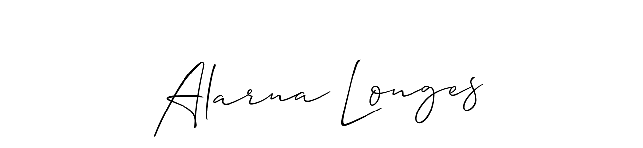 You can use this online signature creator to create a handwritten signature for the name Alarna Longes. This is the best online autograph maker. Alarna Longes signature style 2 images and pictures png