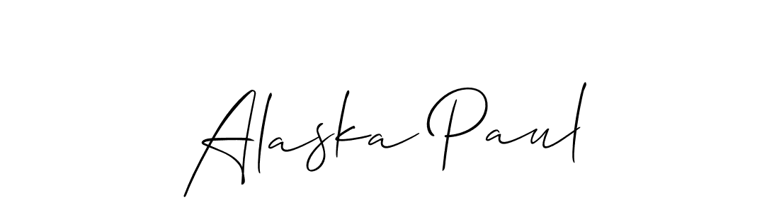 Create a beautiful signature design for name Alaska Paul. With this signature (Allison_Script) fonts, you can make a handwritten signature for free. Alaska Paul signature style 2 images and pictures png