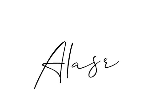 Allison_Script is a professional signature style that is perfect for those who want to add a touch of class to their signature. It is also a great choice for those who want to make their signature more unique. Get Alasr name to fancy signature for free. Alasr signature style 2 images and pictures png