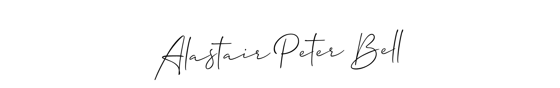 Also You can easily find your signature by using the search form. We will create Alastair Peter Bell name handwritten signature images for you free of cost using Allison_Script sign style. Alastair Peter Bell signature style 2 images and pictures png