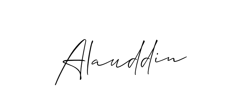 Create a beautiful signature design for name Alauddin. With this signature (Allison_Script) fonts, you can make a handwritten signature for free. Alauddin signature style 2 images and pictures png