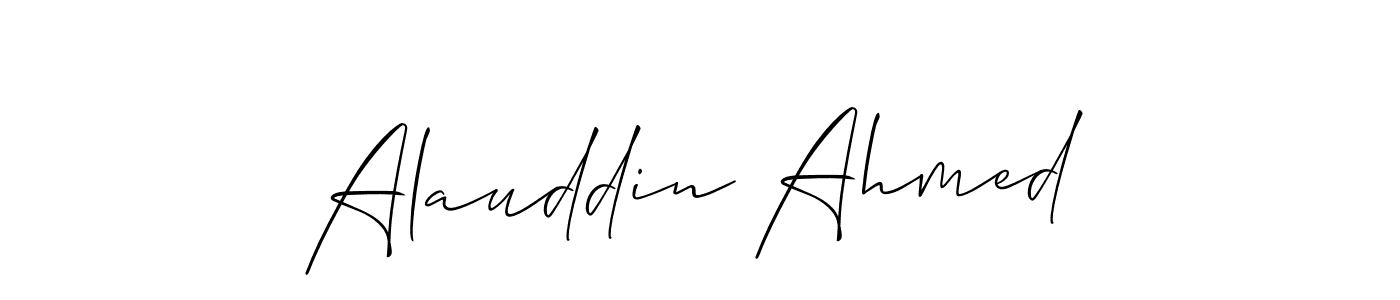 Design your own signature with our free online signature maker. With this signature software, you can create a handwritten (Allison_Script) signature for name Alauddin Ahmed. Alauddin Ahmed signature style 2 images and pictures png