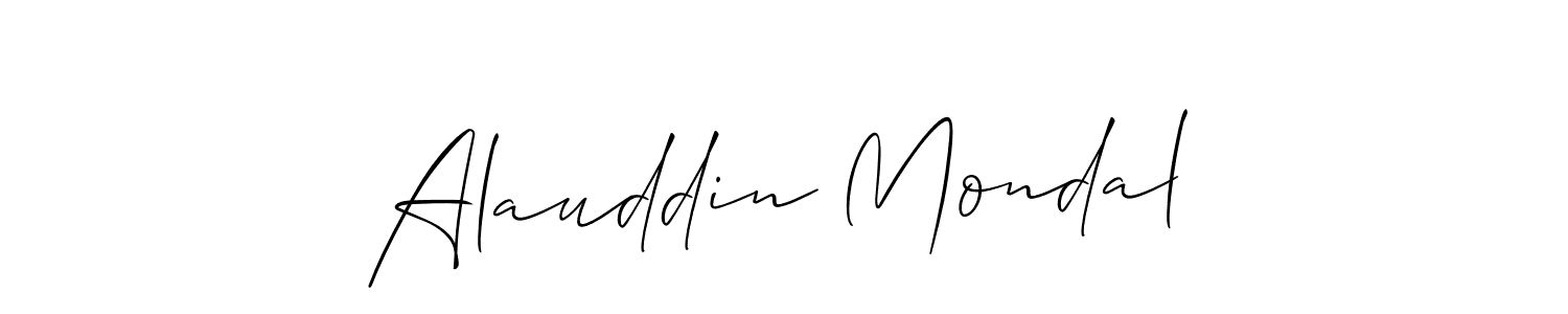 Similarly Allison_Script is the best handwritten signature design. Signature creator online .You can use it as an online autograph creator for name Alauddin Mondal. Alauddin Mondal signature style 2 images and pictures png