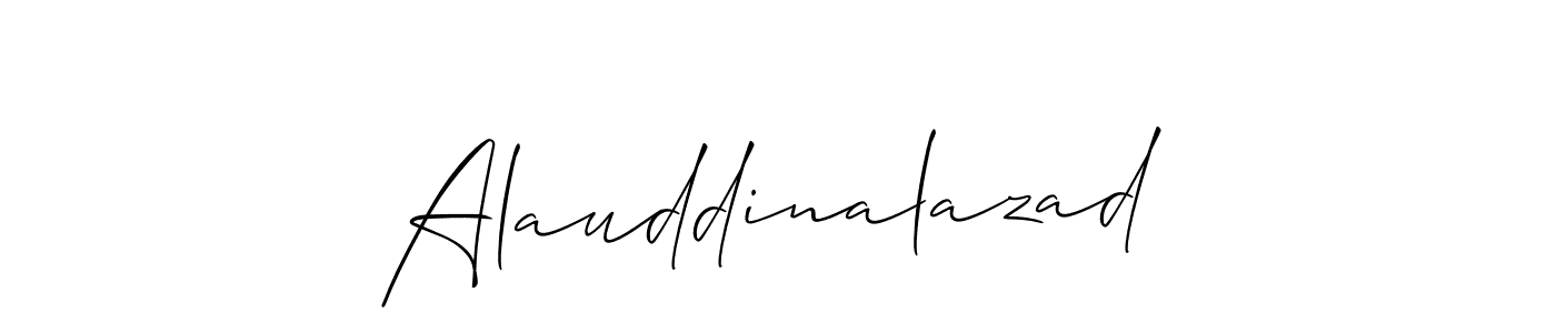 The best way (Allison_Script) to make a short signature is to pick only two or three words in your name. The name Alauddinalazad include a total of six letters. For converting this name. Alauddinalazad signature style 2 images and pictures png