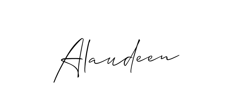 You should practise on your own different ways (Allison_Script) to write your name (Alaudeen) in signature. don't let someone else do it for you. Alaudeen signature style 2 images and pictures png