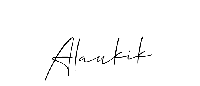 The best way (Allison_Script) to make a short signature is to pick only two or three words in your name. The name Alaukik include a total of six letters. For converting this name. Alaukik signature style 2 images and pictures png