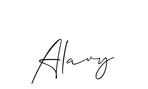 Design your own signature with our free online signature maker. With this signature software, you can create a handwritten (Allison_Script) signature for name Alavy. Alavy signature style 2 images and pictures png