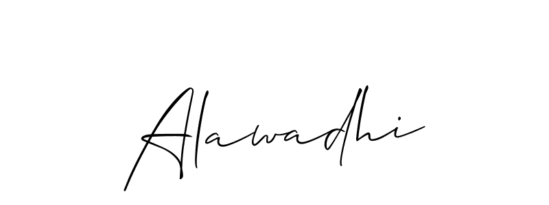 You should practise on your own different ways (Allison_Script) to write your name (Alawadhi) in signature. don't let someone else do it for you. Alawadhi signature style 2 images and pictures png