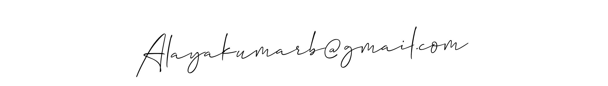 Allison_Script is a professional signature style that is perfect for those who want to add a touch of class to their signature. It is also a great choice for those who want to make their signature more unique. Get Alayakumarb@gmail.com name to fancy signature for free. Alayakumarb@gmail.com signature style 2 images and pictures png