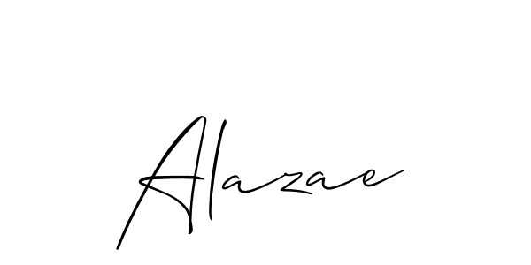 Create a beautiful signature design for name Alazae. With this signature (Allison_Script) fonts, you can make a handwritten signature for free. Alazae signature style 2 images and pictures png