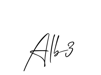 How to Draw Alb3 signature style? Allison_Script is a latest design signature styles for name Alb3. Alb3 signature style 2 images and pictures png