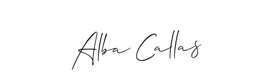 How to make Alba Callas name signature. Use Allison_Script style for creating short signs online. This is the latest handwritten sign. Alba Callas signature style 2 images and pictures png