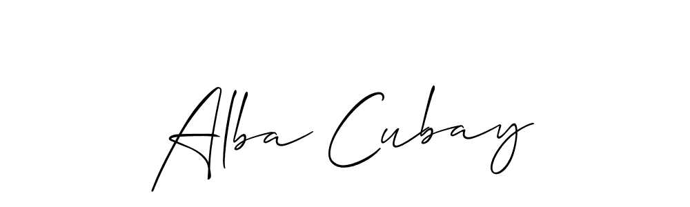 How to Draw Alba Cubay signature style? Allison_Script is a latest design signature styles for name Alba Cubay. Alba Cubay signature style 2 images and pictures png