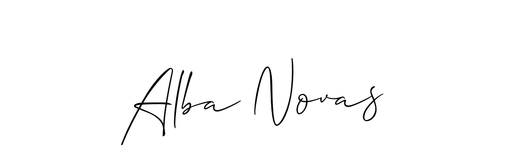 Design your own signature with our free online signature maker. With this signature software, you can create a handwritten (Allison_Script) signature for name Alba Novas. Alba Novas signature style 2 images and pictures png