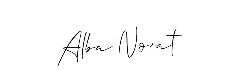 Also You can easily find your signature by using the search form. We will create Alba Novat name handwritten signature images for you free of cost using Allison_Script sign style. Alba Novat signature style 2 images and pictures png