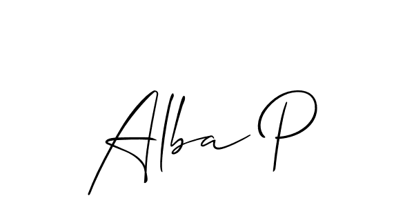 Once you've used our free online signature maker to create your best signature Allison_Script style, it's time to enjoy all of the benefits that Alba P name signing documents. Alba P signature style 2 images and pictures png