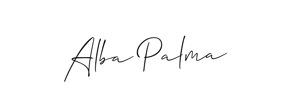 Similarly Allison_Script is the best handwritten signature design. Signature creator online .You can use it as an online autograph creator for name Alba Palma. Alba Palma signature style 2 images and pictures png