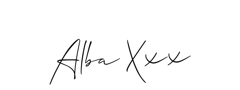 Allison_Script is a professional signature style that is perfect for those who want to add a touch of class to their signature. It is also a great choice for those who want to make their signature more unique. Get Alba Xxx name to fancy signature for free. Alba Xxx signature style 2 images and pictures png
