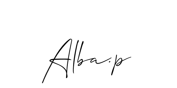 Here are the top 10 professional signature styles for the name Alba.p. These are the best autograph styles you can use for your name. Alba.p signature style 2 images and pictures png