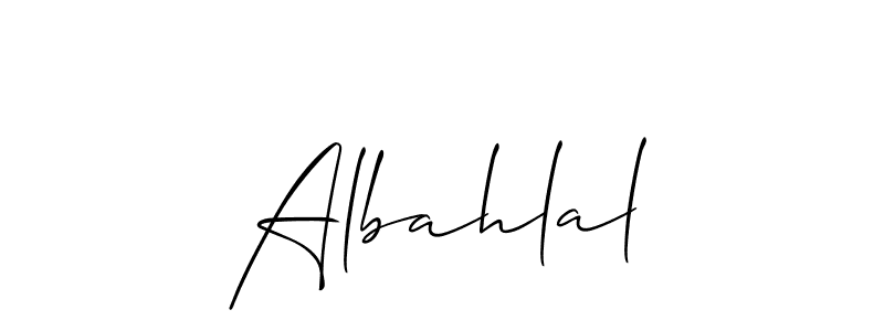 Create a beautiful signature design for name Albahlal. With this signature (Allison_Script) fonts, you can make a handwritten signature for free. Albahlal signature style 2 images and pictures png