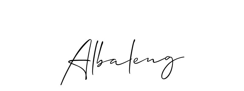 How to Draw Albaleng signature style? Allison_Script is a latest design signature styles for name Albaleng. Albaleng signature style 2 images and pictures png