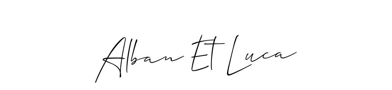 Once you've used our free online signature maker to create your best signature Allison_Script style, it's time to enjoy all of the benefits that Alban Et Luca name signing documents. Alban Et Luca signature style 2 images and pictures png