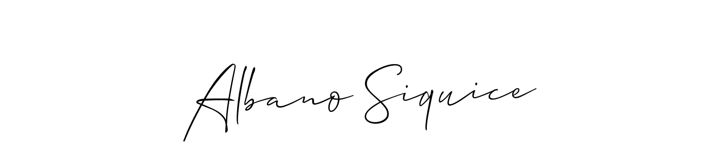 if you are searching for the best signature style for your name Albano Siquice. so please give up your signature search. here we have designed multiple signature styles  using Allison_Script. Albano Siquice signature style 2 images and pictures png