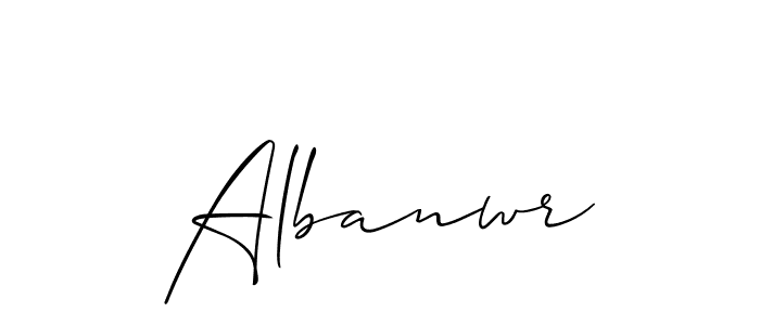 Create a beautiful signature design for name Albanwr. With this signature (Allison_Script) fonts, you can make a handwritten signature for free. Albanwr signature style 2 images and pictures png