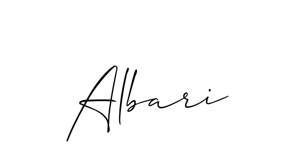 Best and Professional Signature Style for Albari. Allison_Script Best Signature Style Collection. Albari signature style 2 images and pictures png
