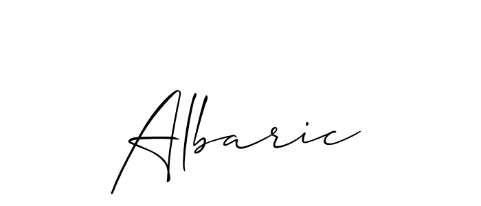 Albaric stylish signature style. Best Handwritten Sign (Allison_Script) for my name. Handwritten Signature Collection Ideas for my name Albaric. Albaric signature style 2 images and pictures png