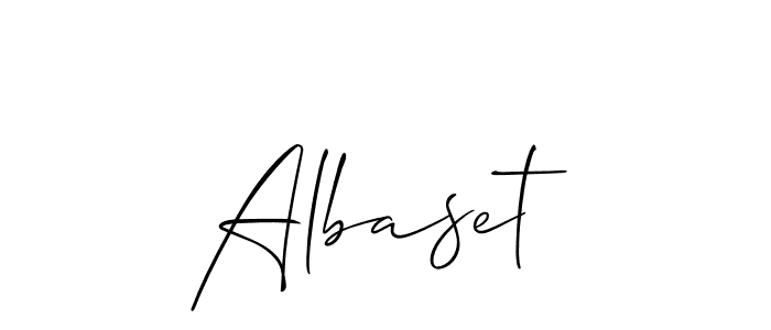 How to make Albaset signature? Allison_Script is a professional autograph style. Create handwritten signature for Albaset name. Albaset signature style 2 images and pictures png