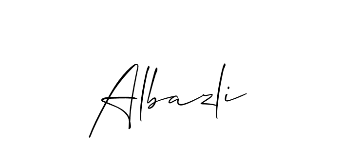 How to make Albazli name signature. Use Allison_Script style for creating short signs online. This is the latest handwritten sign. Albazli signature style 2 images and pictures png