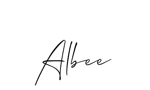 Albee stylish signature style. Best Handwritten Sign (Allison_Script) for my name. Handwritten Signature Collection Ideas for my name Albee. Albee signature style 2 images and pictures png