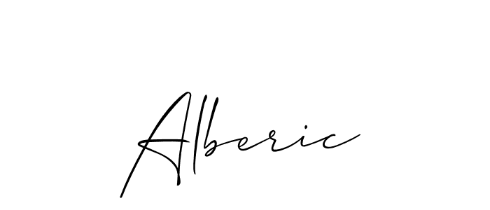 The best way (Allison_Script) to make a short signature is to pick only two or three words in your name. The name Alberic include a total of six letters. For converting this name. Alberic signature style 2 images and pictures png
