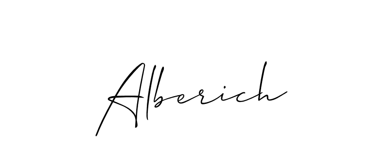 Best and Professional Signature Style for Alberich. Allison_Script Best Signature Style Collection. Alberich signature style 2 images and pictures png