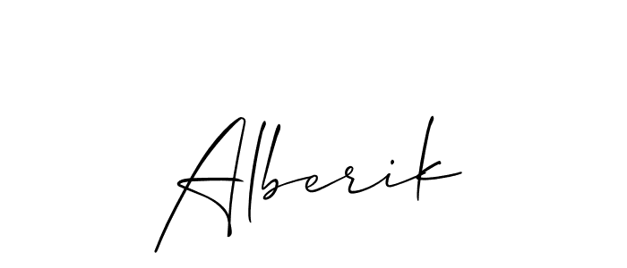 Also we have Alberik name is the best signature style. Create professional handwritten signature collection using Allison_Script autograph style. Alberik signature style 2 images and pictures png