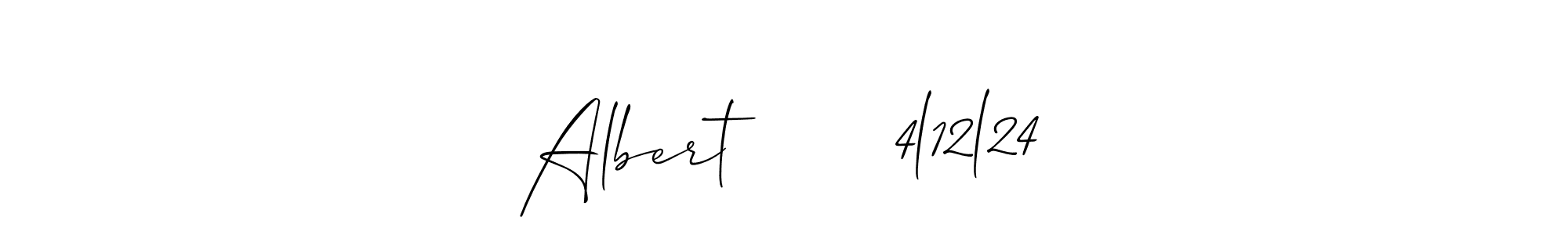 How to make Albert       4l12l24 signature? Allison_Script is a professional autograph style. Create handwritten signature for Albert       4l12l24 name. Albert       4l12l24 signature style 2 images and pictures png