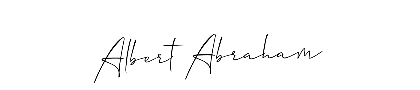 Albert Abraham stylish signature style. Best Handwritten Sign (Allison_Script) for my name. Handwritten Signature Collection Ideas for my name Albert Abraham. Albert Abraham signature style 2 images and pictures png