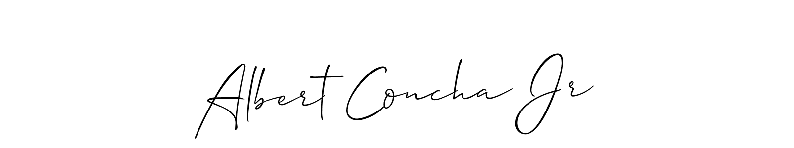 See photos of Albert Concha Jr official signature by Spectra . Check more albums & portfolios. Read reviews & check more about Allison_Script font. Albert Concha Jr signature style 2 images and pictures png