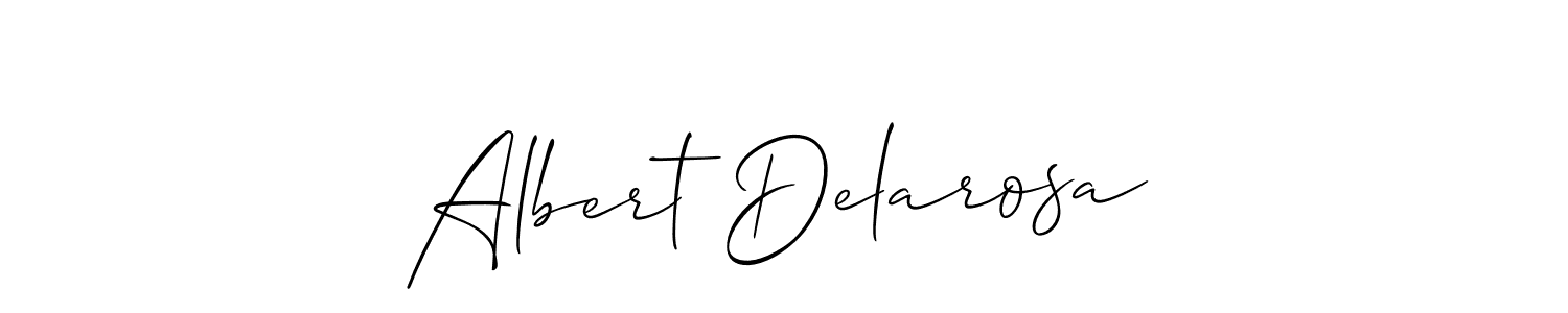 Create a beautiful signature design for name Albert Delarosa. With this signature (Allison_Script) fonts, you can make a handwritten signature for free. Albert Delarosa signature style 2 images and pictures png
