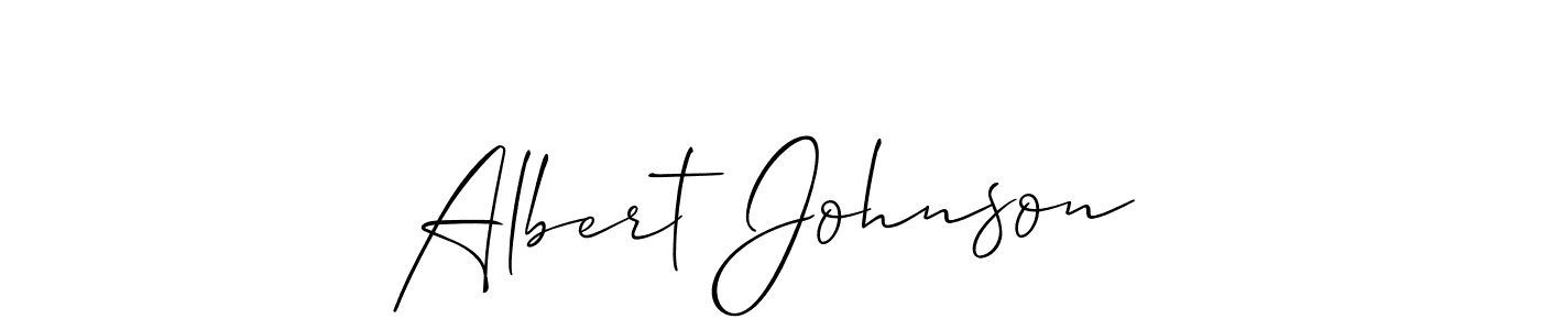 The best way (Allison_Script) to make a short signature is to pick only two or three words in your name. The name Albert Johnson include a total of six letters. For converting this name. Albert Johnson signature style 2 images and pictures png