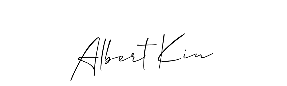 The best way (Allison_Script) to make a short signature is to pick only two or three words in your name. The name Albert Kin include a total of six letters. For converting this name. Albert Kin signature style 2 images and pictures png