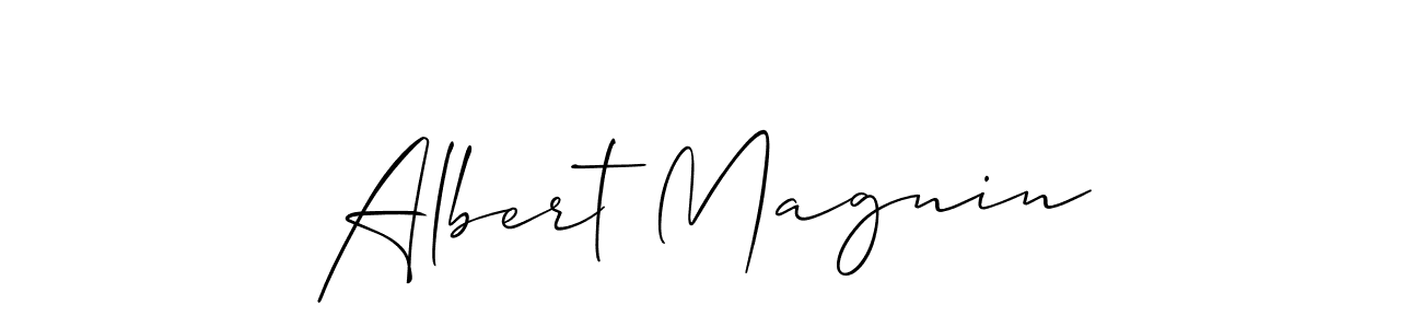 It looks lik you need a new signature style for name Albert Magnin. Design unique handwritten (Allison_Script) signature with our free signature maker in just a few clicks. Albert Magnin signature style 2 images and pictures png