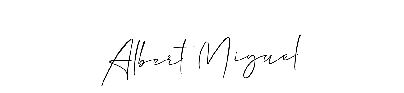 Also we have Albert Miguel name is the best signature style. Create professional handwritten signature collection using Allison_Script autograph style. Albert Miguel signature style 2 images and pictures png