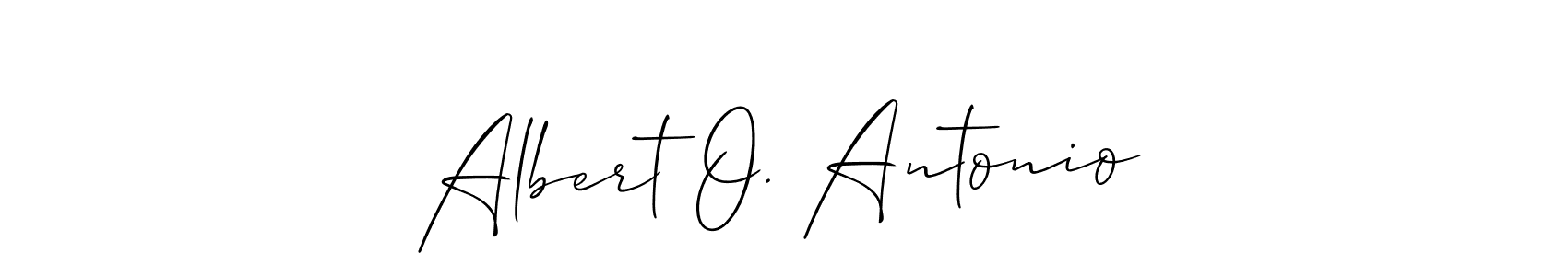 Make a short Albert O. Antonio signature style. Manage your documents anywhere anytime using Allison_Script. Create and add eSignatures, submit forms, share and send files easily. Albert O. Antonio signature style 2 images and pictures png