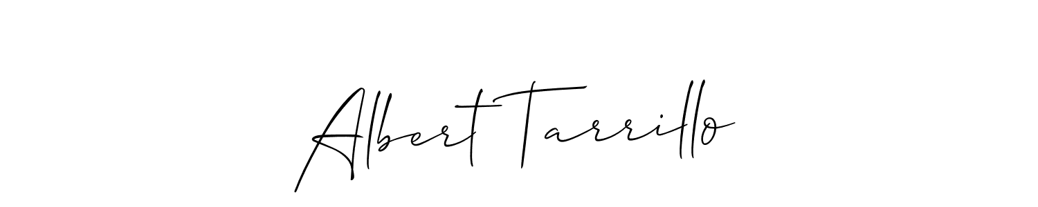 The best way (Allison_Script) to make a short signature is to pick only two or three words in your name. The name Albert Tarrillo include a total of six letters. For converting this name. Albert Tarrillo signature style 2 images and pictures png